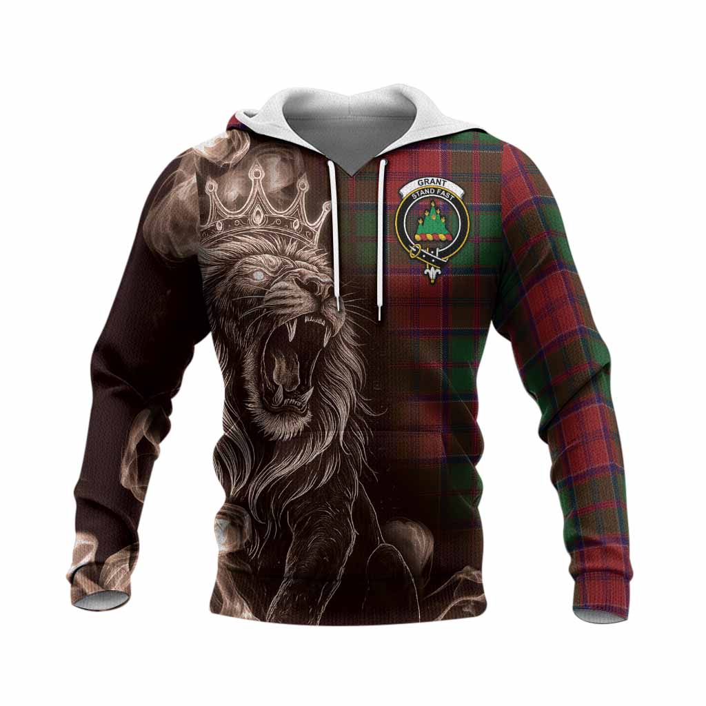 Grant Tartan Knitted Hoodie Roaring Lion Heritage
