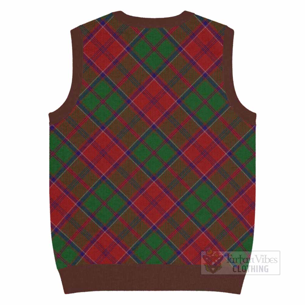 Grant Tartan  Knitted V-Neck Vest Cross Style