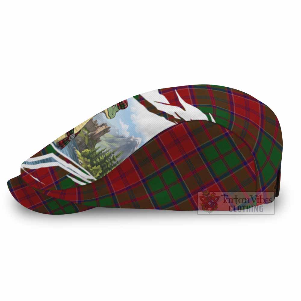 Grant Tartan Loch Ness Monster Scottish Heritage Art Flat Cap, Jeff Cap