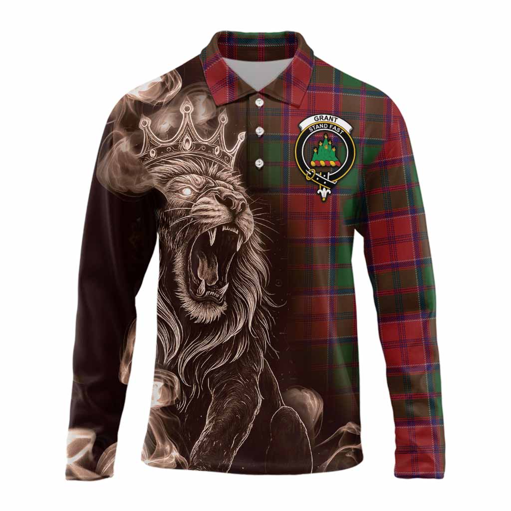 Grant Tartan Long Sleeve Polo Shirt Roaring Lion Heritage
