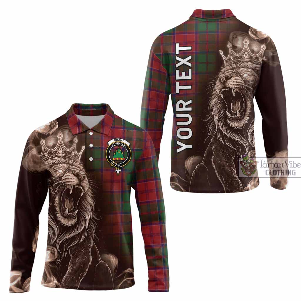 Grant Tartan Long Sleeve Polo Shirt Roaring Lion Heritage