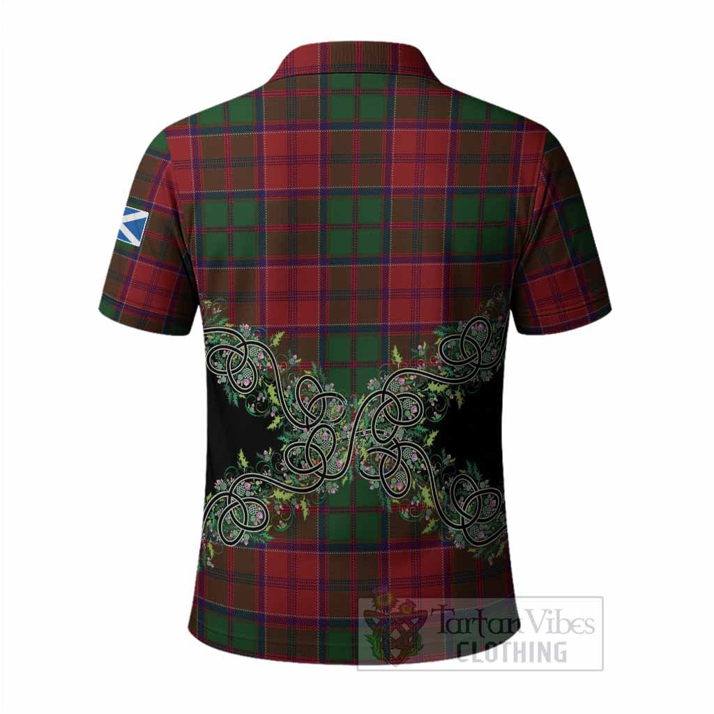 Grant Tartan Polo Shirt Thistle Scottish Spirit