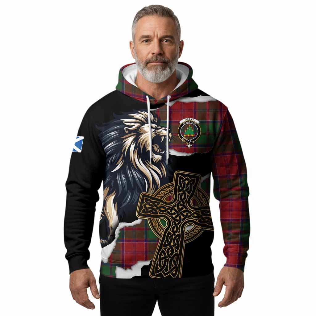 Grant Tartan Scottish Hoodie Lion Celtic Heritage