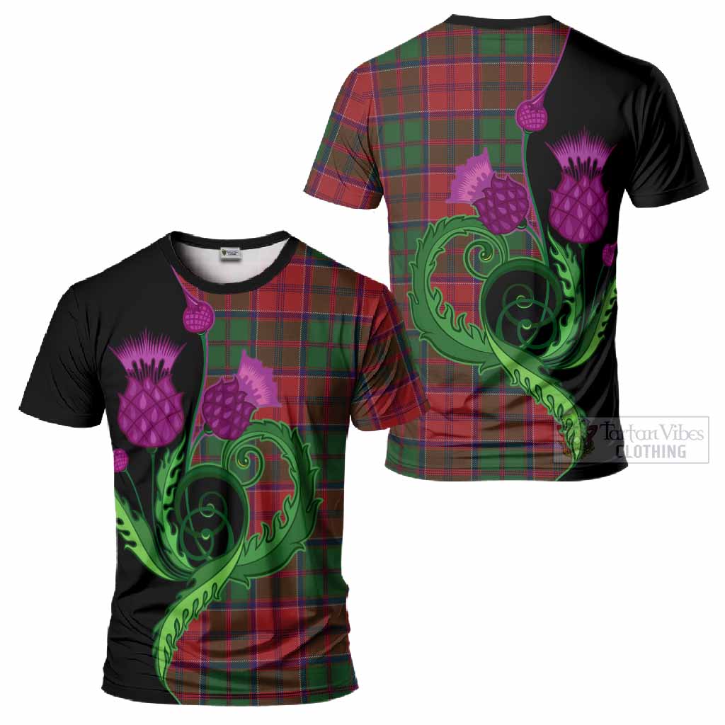 Grant Tartan T-Shirt Traditional Scottish Thistle