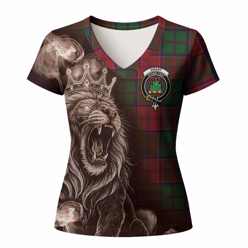 Grant Tartan Women T shirt Roaring Lion Heritage