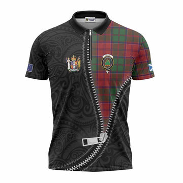 Grant Tartan Zipper Polo Shirt New Zealand Pattern Unique Zipper Stylized