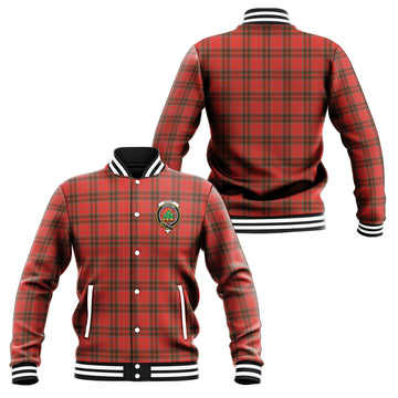 Grant Weathered Tartan Baseball Jacket with Family Crest