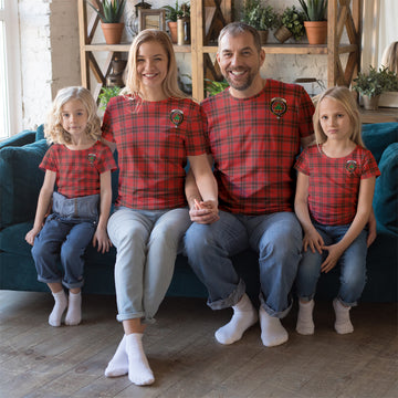 Grant Weathered Tartan T-Shirt with Family Crest