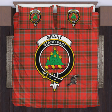 Grant Weathered Tartan Bedding Set with Family Crest