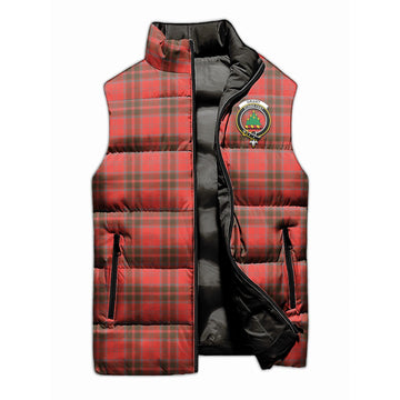 Grant Weathered Tartan Sleeveless Puffer Jacket with Family Crest
