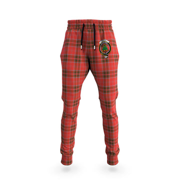 Grant Weathered Tartan Joggers Pants with Family Crest