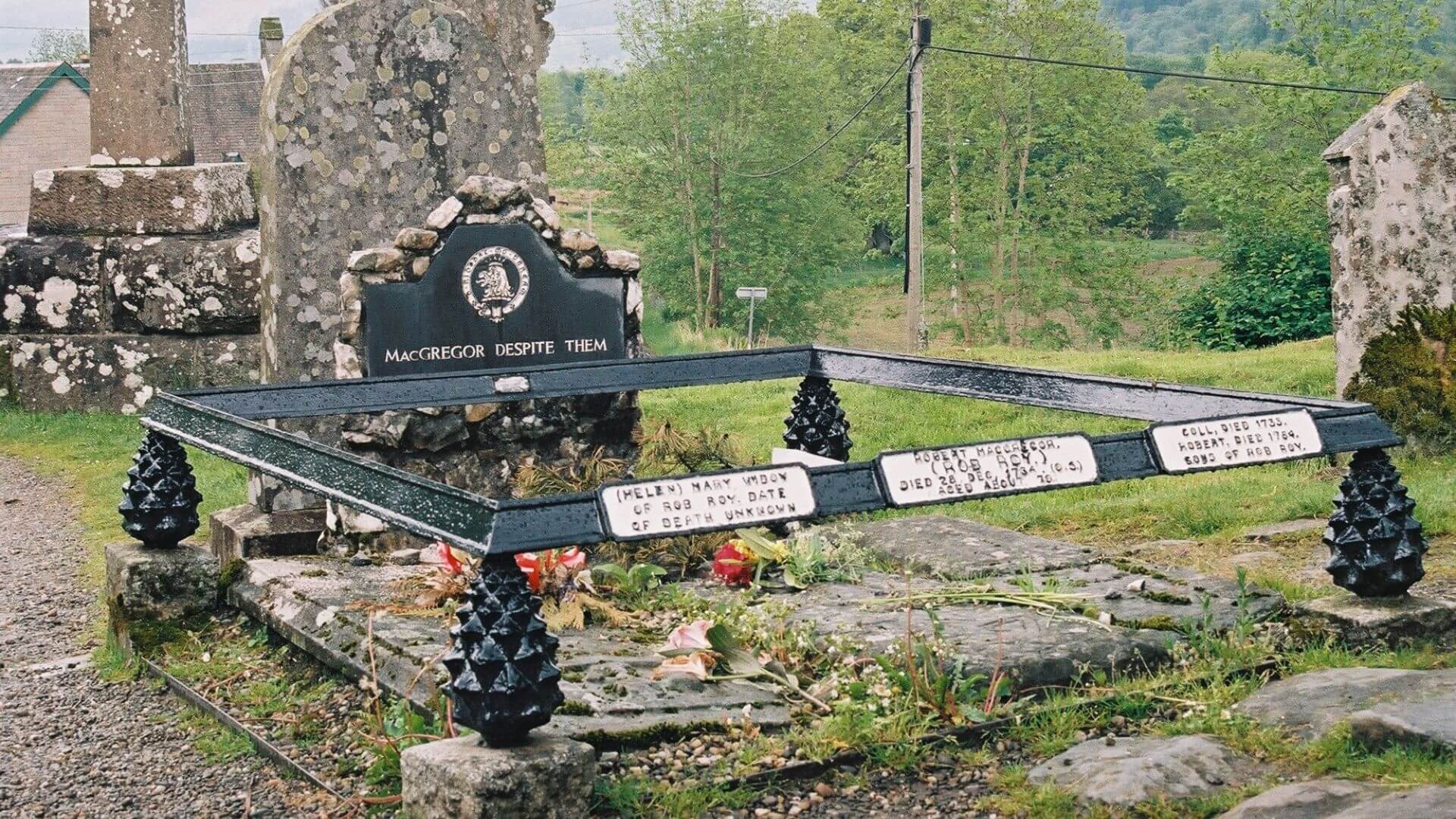Grave site of Rob Roy MacGregor in Balquhidder, Scotland