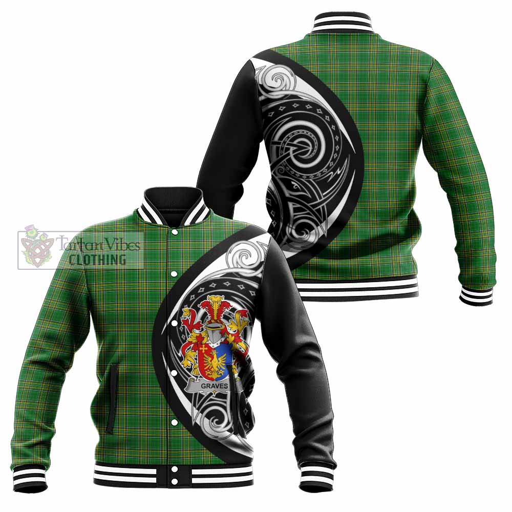 Tartan Vibes Clothing Graves Irish Clan Baseball Jacket Celtic Circle Style