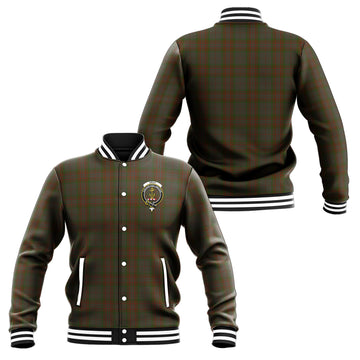 Gray Tartan Baseball Jacket with Family Crest Unisex - Tartan Vibes Clothing