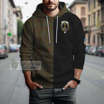 Gray Tartan Hoodie with Family Crest and Half Of Me Style Zip Hoodie - Tartan Vibes Clothing