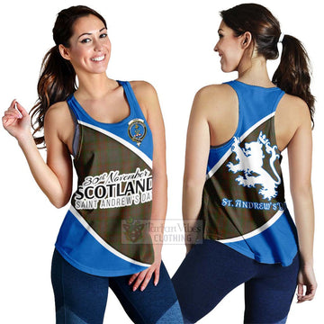 Gray Family Crest Tartan Women's Racerback Tanks Celebrate Saint Andrew's Day in Style 4XL - Tartan Vibes Clothing
