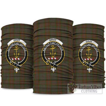 Gray Tartan Neck Gaiters, Tartan Bandanas, Tartan Head Band with Family Crest package One Size - Tartan Vibes Clothing