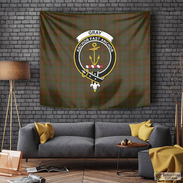 Gray Tartan Tapestry Wall Hanging and Home Decor for Room with Family Crest Tapestry - Tartan Vibes Clothing