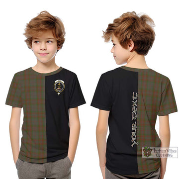 Gray Tartan Kid T-Shirt with Family Crest and Half Of Me Style Youth XL Size14 - Tartan Vibes Clothing