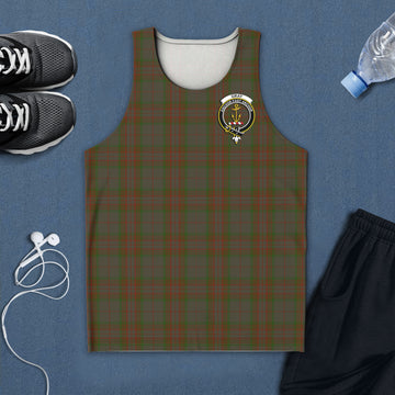 Gray Tartan Mens Tank Top with Family Crest 5XL - Tartan Vibes Clothing