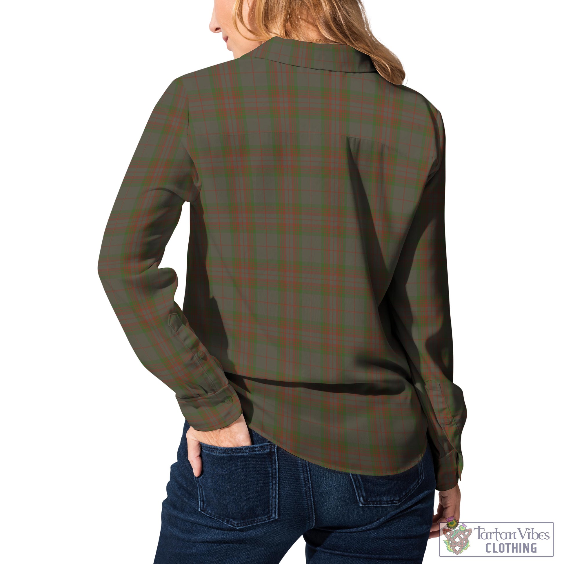 Gray Tartan Women's Casual Shirt Female - Tartan Vibes Clothing