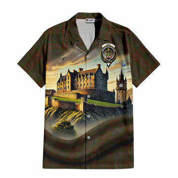 Gray Tartan Family Crest Hawaiian Shirt with Scottish Ancient Castle Style Kid - Tartan Vibes Clothing