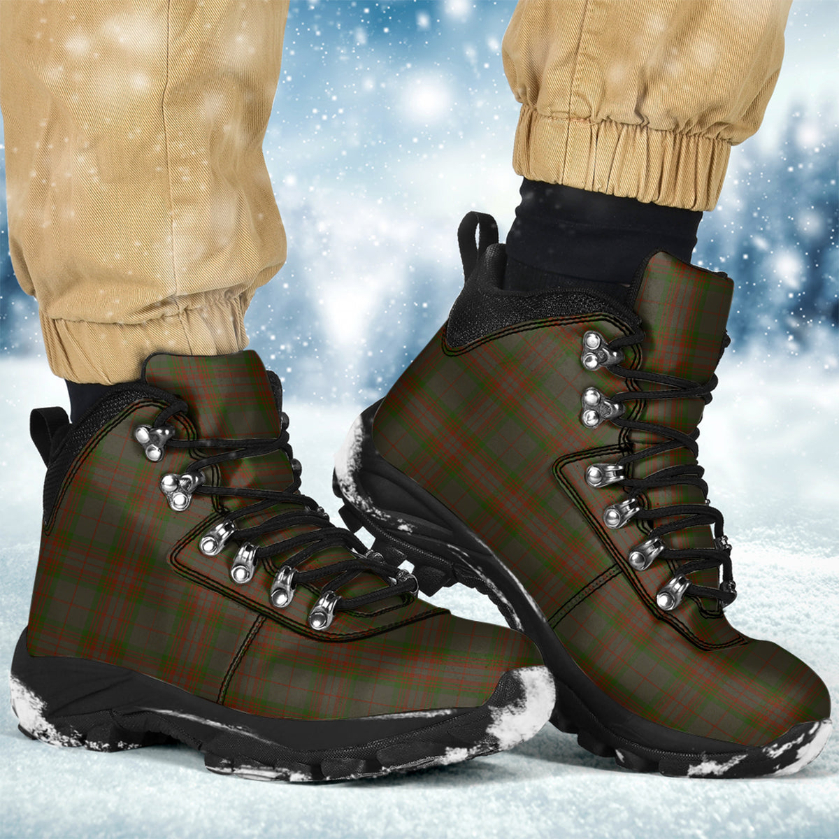 Gray Tartan Alpine Boots - Tartanvibesclothing