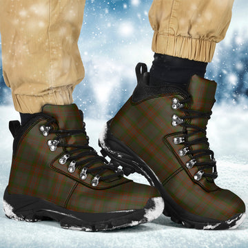 Gray Tartan Alpine Boots