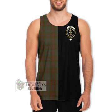 Gray Tartan Men's Tank Top with Family Crest and Half Of Me Style Men - Tartan Vibes Clothing