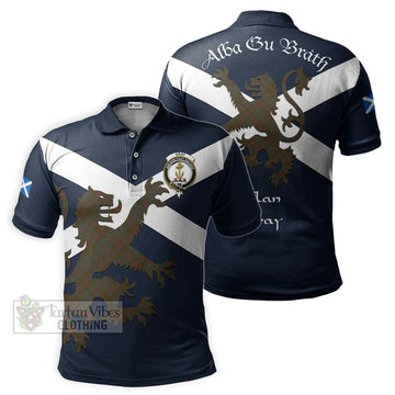 Gray Tartan Lion Rampant Polo Shirt Proudly Display Your Heritage with Alba Gu Brath and Clan Name Kid - Tartan Vibes Clothing