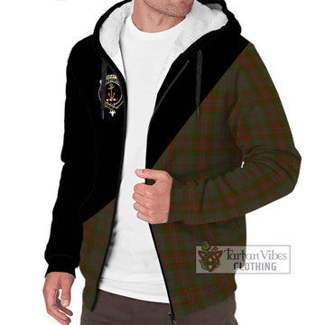 Gray Tartan Sherpa Hoodie with Family Crest and Military Logo Style Unisex S - Tartan Vibes Clothing