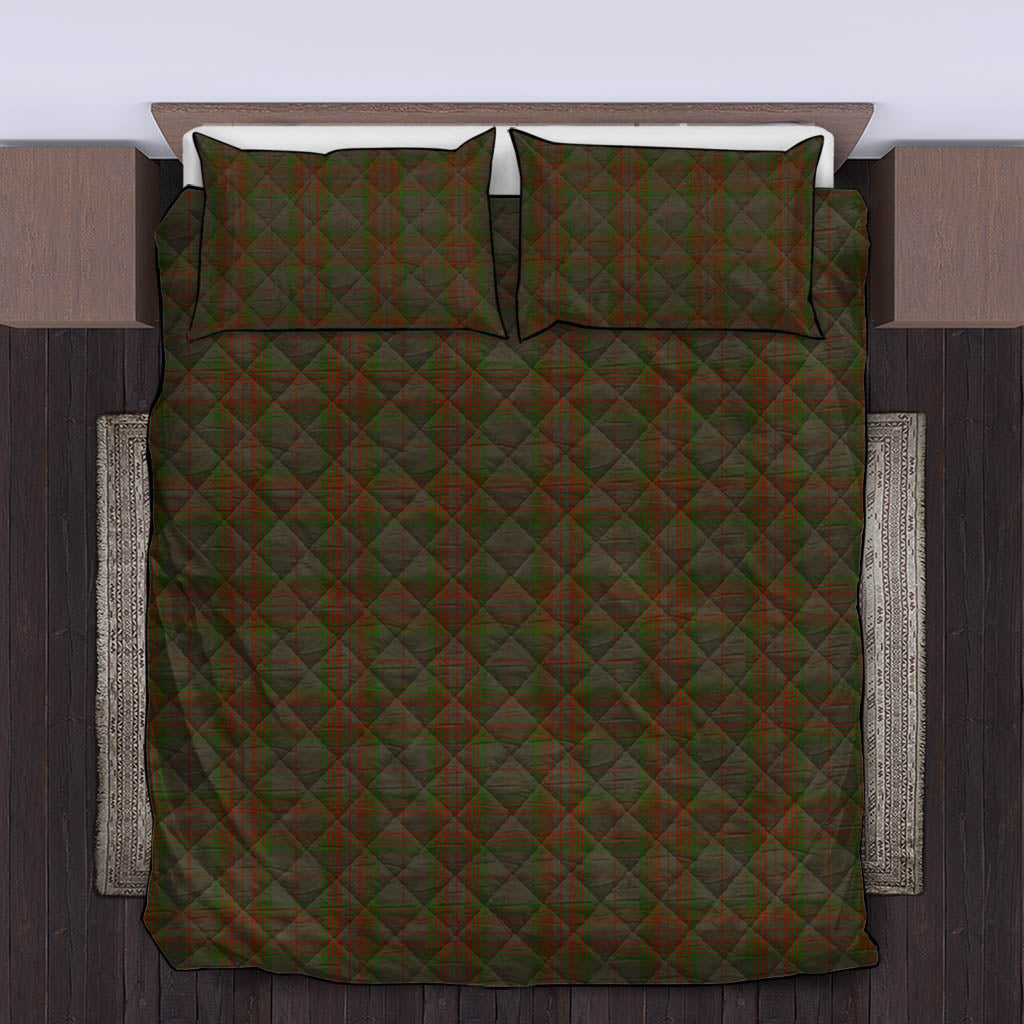 Gray Tartan Quilt Bed Set King - Tartan Vibes Clothing