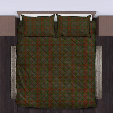 Gray Tartan Quilt Bed Set King - Tartan Vibes Clothing