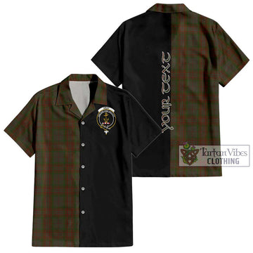 Gray Tartan Hawaiian Shirt with Family Crest and Half Of Me Style Kid - Tartan Vibes Clothing