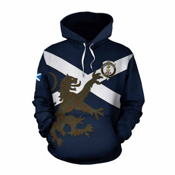 Gray Tartan Lion Rampant Cotton Hoodie Proudly Display Your Heritage with Alba Gu Brath and Clan Name Pullover Hoodie XS - Tartan Vibes Clothing