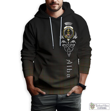 Gray Tartan Hoodie Featuring Alba Gu Brath Family Crest Celtic Inspired Zip Hoodie - Tartan Vibes Clothing
