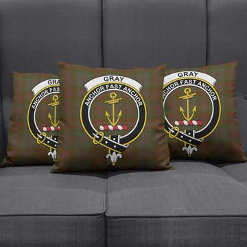 Gray Tartan Pillow Cover with Family Crest Rectangle Pillow Cover 51*91cm - Tartan Vibes Clothing