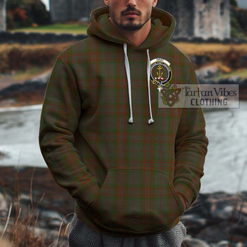 Gray Tartan Cotton Hoodie with Family Crest Zip Hoodie - Tartan Vibes Clothing