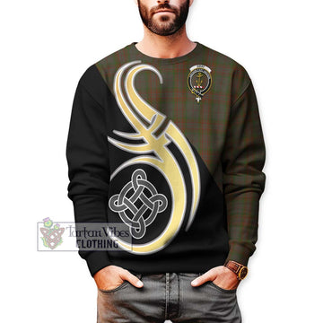 Gray Tartan Sweatshirt with Family Crest and Celtic Symbol Style Unisex - Tartan Vibes Clothing