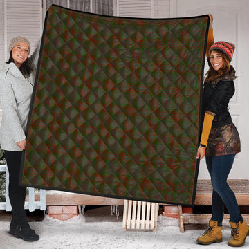 Gray Tartan Quilt Super King Quilt 91" x 110" - Tartan Vibes Clothing