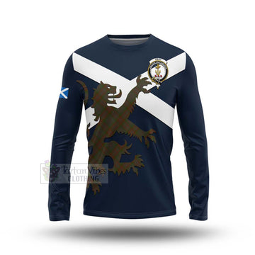 Gray Tartan Lion Rampant Long Sleeve T-Shirt Proudly Display Your Heritage with Alba Gu Brath and Clan Name Unisex - Tartan Vibes Clothing
