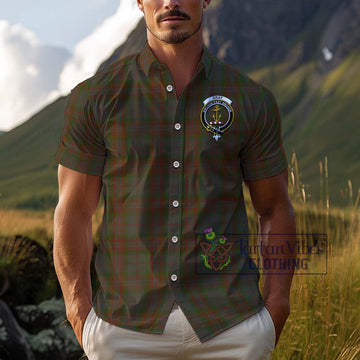 Gray Tartan Cotton Hawaiian Shirt with Family Crest Kid - Tartan Vibes Clothing