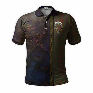 Gray Tartan Family Crest Polo Shirt Alba Gu Brath Be Brave Lion Ancient Style Kid - Tartan Vibes Clothing