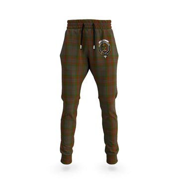Gray Tartan Joggers Pants with Family Crest
