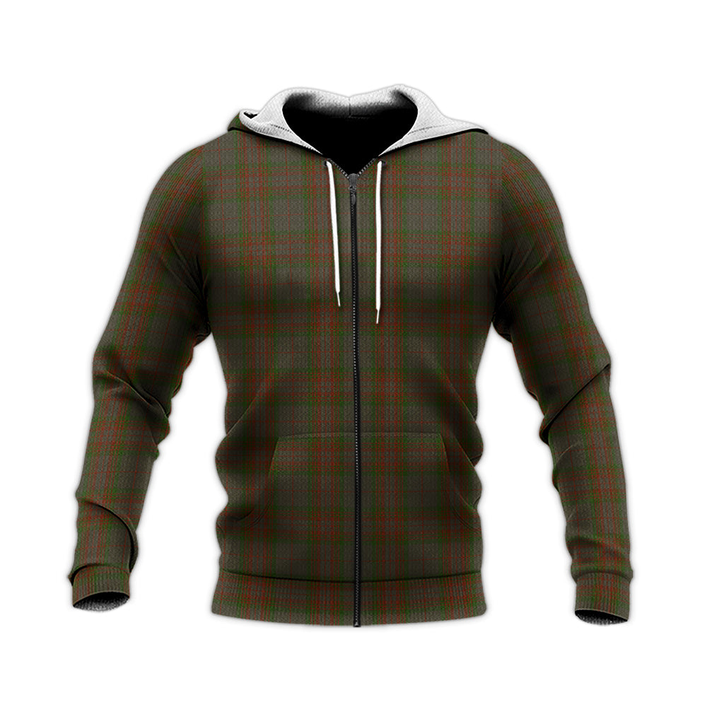 Gray Tartan Knitted Hoodie - Tartan Vibes Clothing