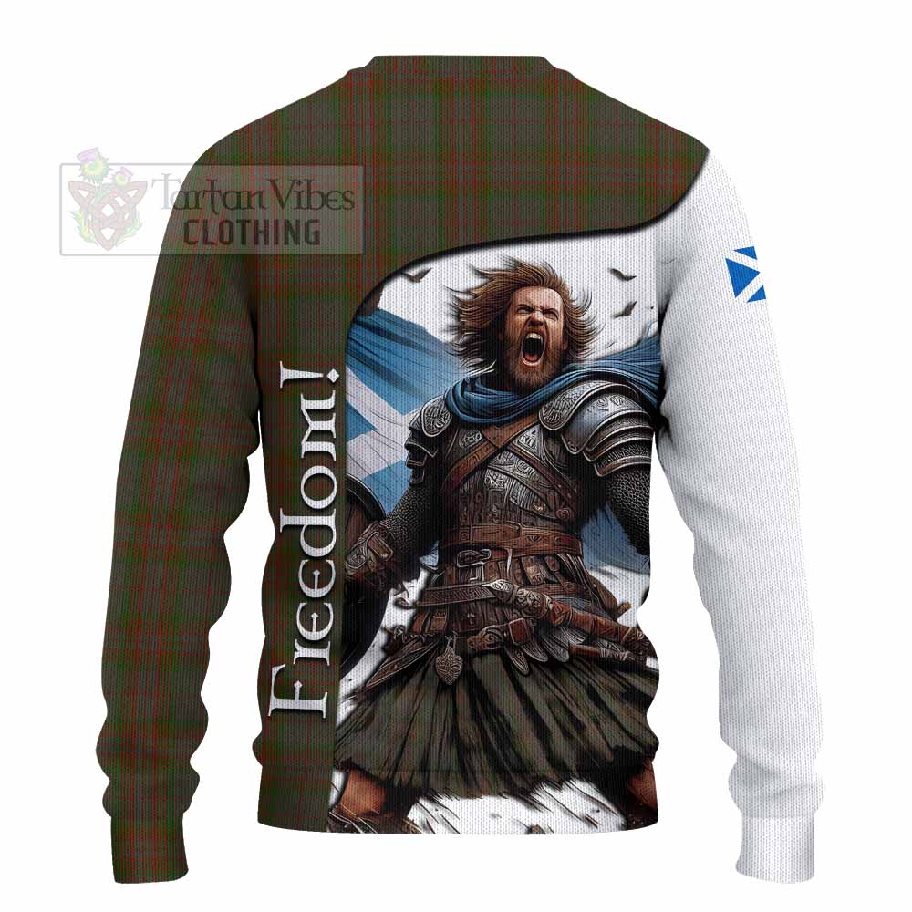 Gray Crest Tartan Knitted Sweater Inspired by the Freedom of Scottish Warrior - Tartan Vibes Clothing
