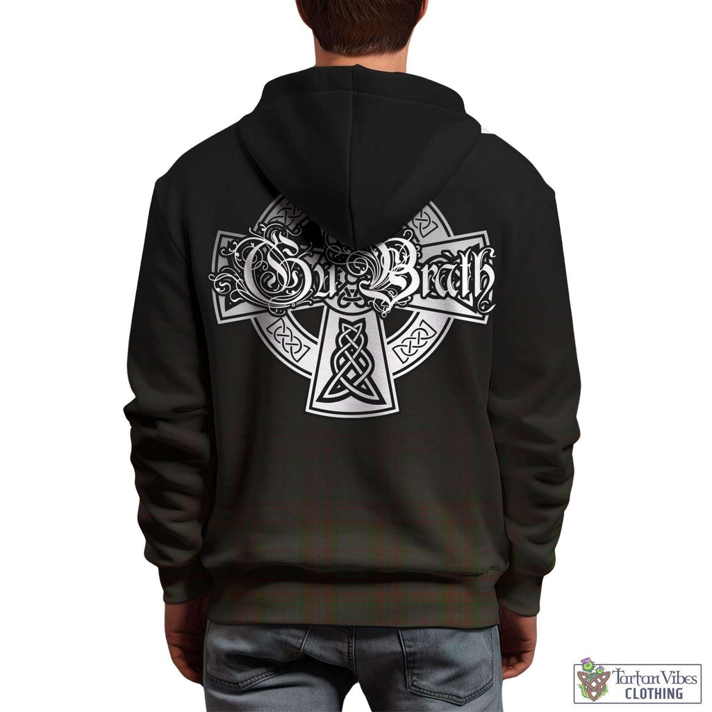 Gray Tartan Hoodie Featuring Alba Gu Brath Family Crest Celtic Inspired - Tartan Vibes Clothing
