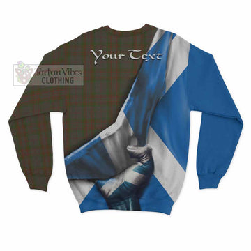 Gray Tartan Sweatshirt with Family Crest Scotland Patriotic Style - Tartan Vibes Clothing