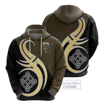 Gray Tartan Hoodie with Family Crest and Celtic Symbol Style - Tartan Vibes Clothing