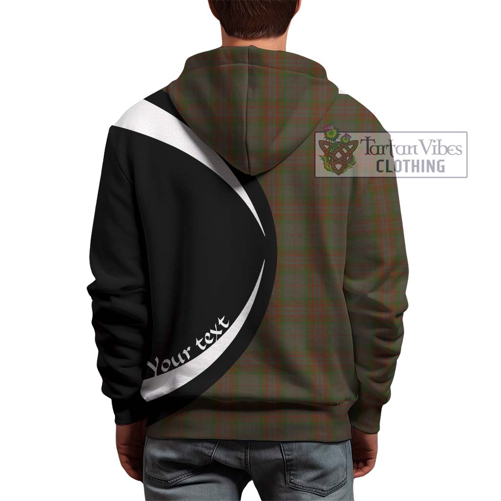 Gray Tartan Hoodie with Family Crest Circle Style - Tartan Vibes Clothing